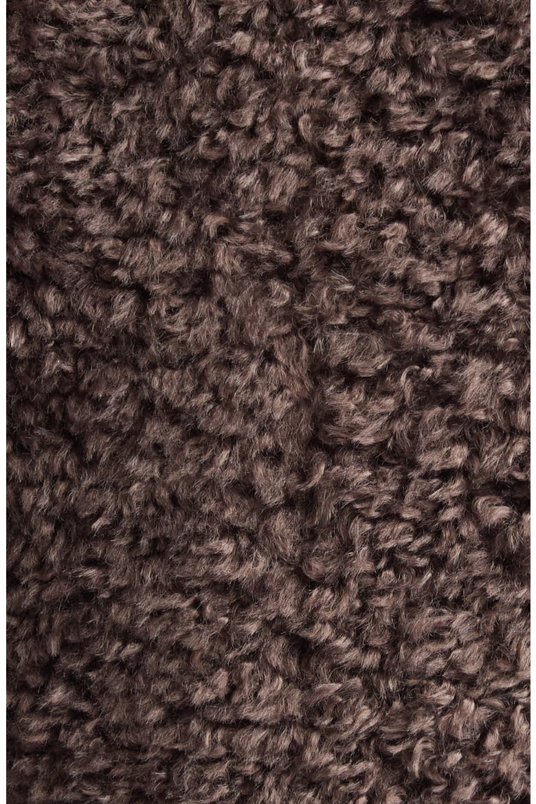 Curly Faux Fur Coat, Alternate, color, 8810 DARK BROWN