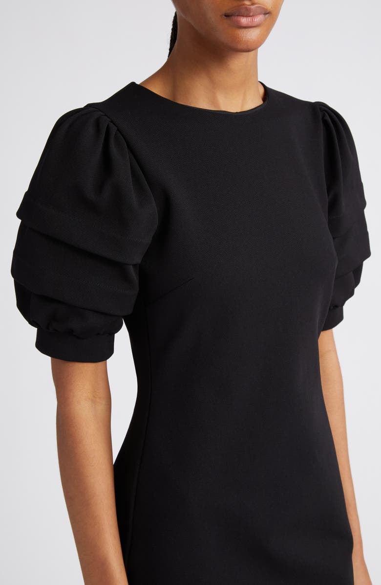 Max Mara Peonie Puff Sleeve Twill Jersey Dress, Alternate, color, 