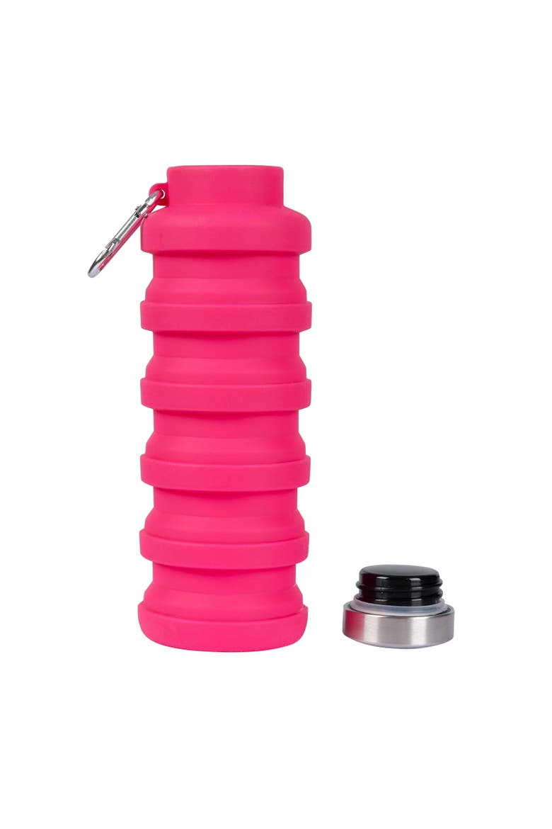 Vavo Foldable Silicone Water Bottle, Alternate, color, Flamingo Pink
