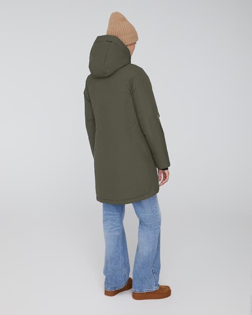 Quartz Co. Genia | Hooded Down Winter Jacket In Olive