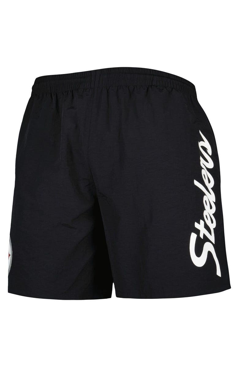 Mitchell & Ness Men's Mitchell & Ness Black Pittsburgh Steelers Team Essentials Nylon Shorts, Alternate, color, Black