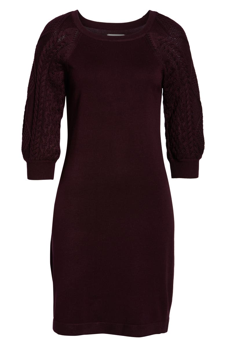 Eliza J Cable Sleeve Sweater Dress, Alternate, color,