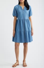 beachlunchlounge Kendra Tiered Cotton Dress