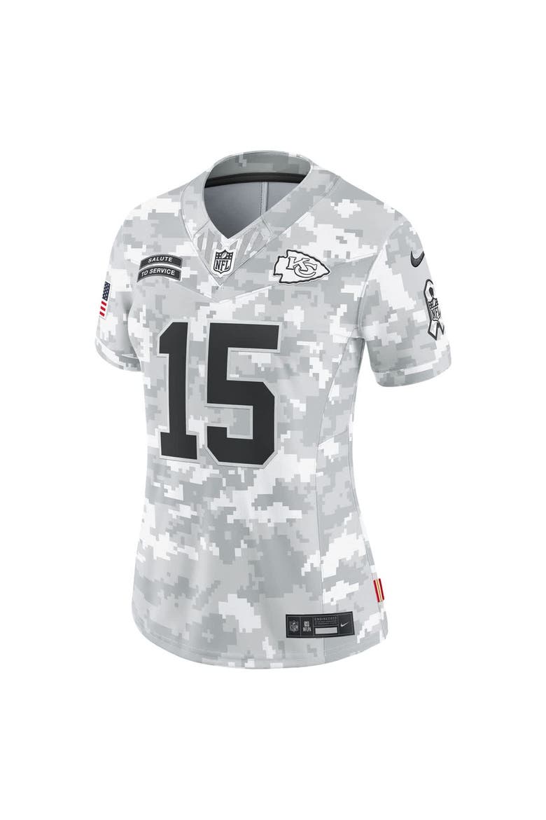 Women's Nike Patrick Mahomes Arctic Camo Kansas City Chiefs 2024 Salute to Service Limited Jersey, Alternate, color, Arctic Camo