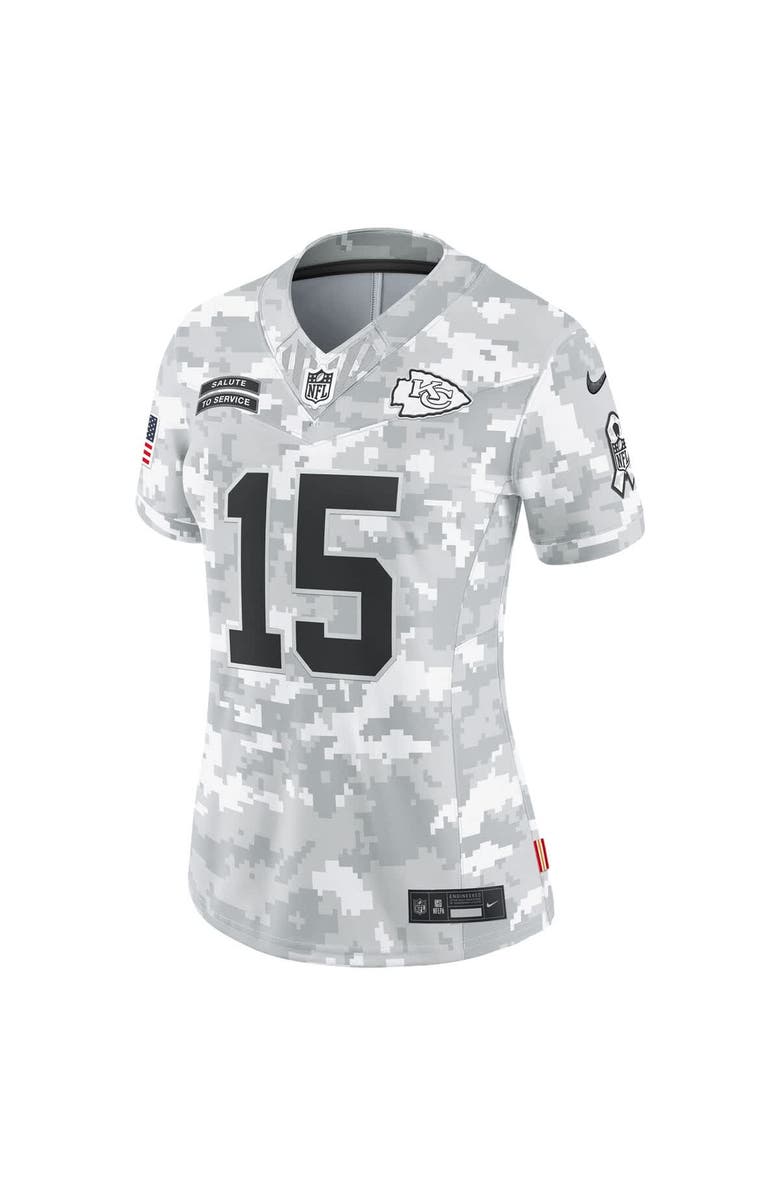 Nike Women's Nike Patrick Mahomes Arctic Camo Kansas City Chiefs 2024 Salute to Service Limited Jersey, Alternate, color, 