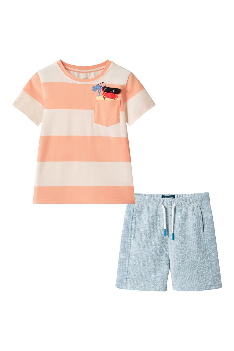 Kids' Graphic T-Shirt & Shorts Set, Main, color, ORANGE