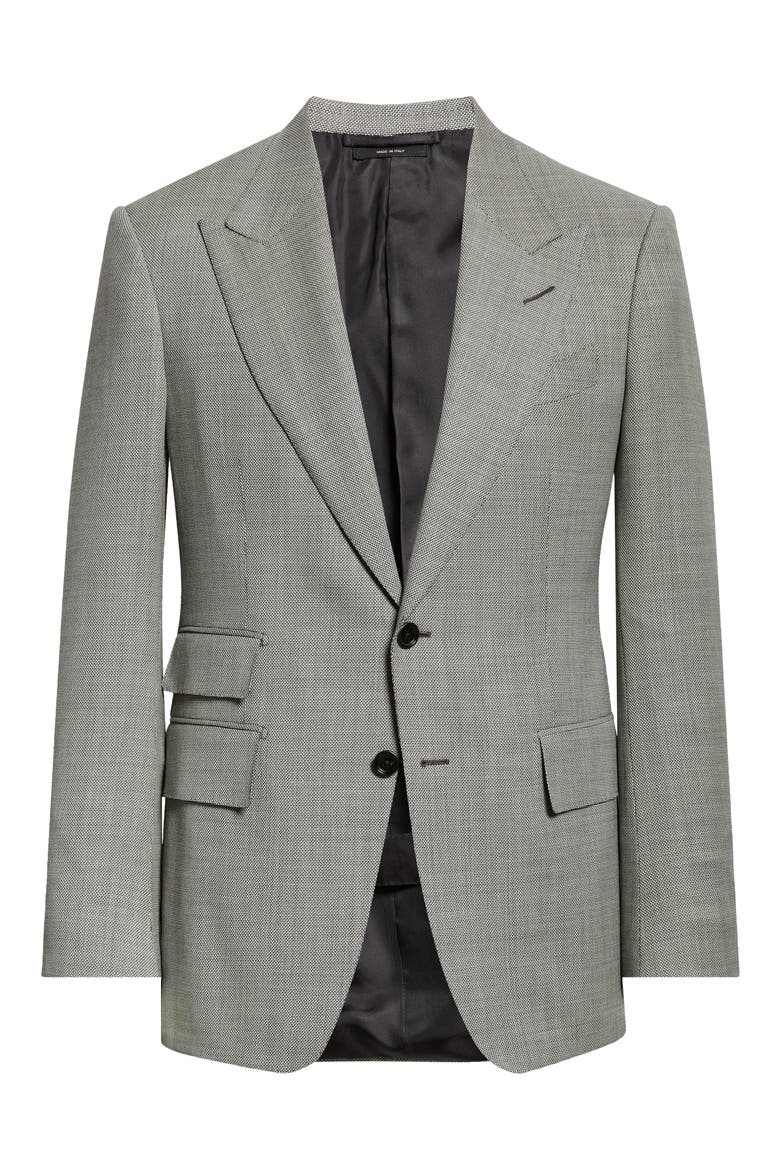 Shelton Sharkskin Sport Coat, Alternate, color, IG013 SILVER