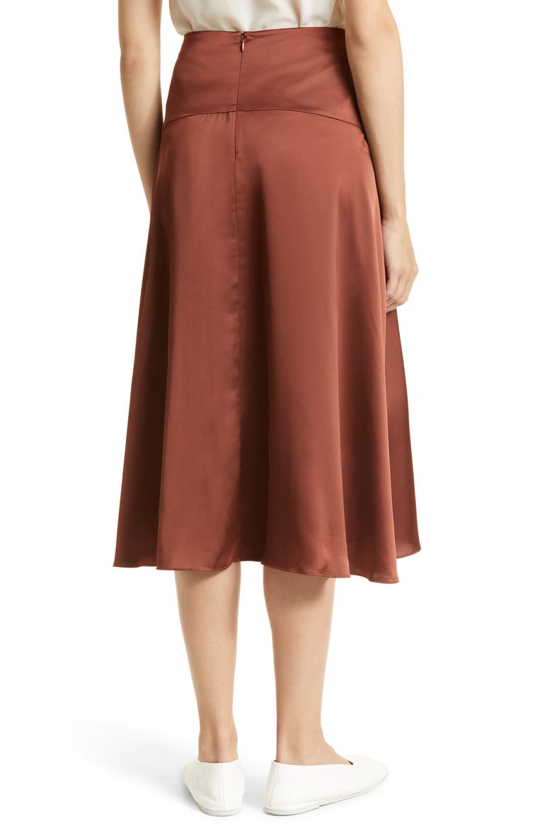 Midi Flutter Skirt, Alternate, color, RUST CHERRY