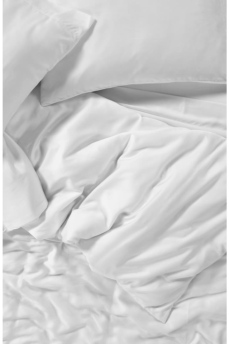 Tencel® Lyocell Duvet Cover, Alternate, color, SNOW