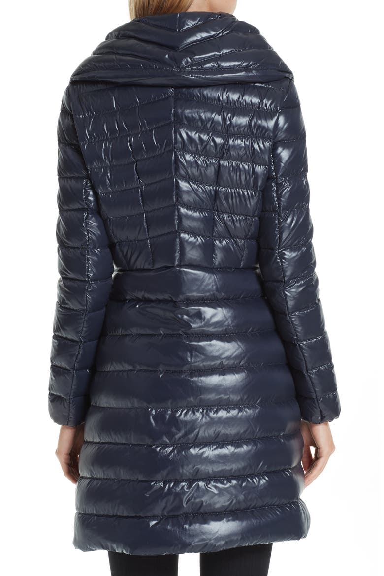 Faucon Quilted Down Coat, Alternate, color, NAVY