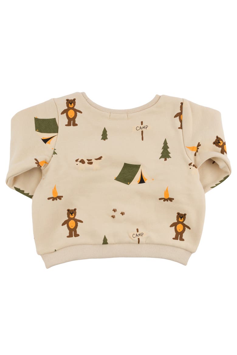 Camping Print Brooklyn Boxy- Infant, Alternate, color, Biscotti