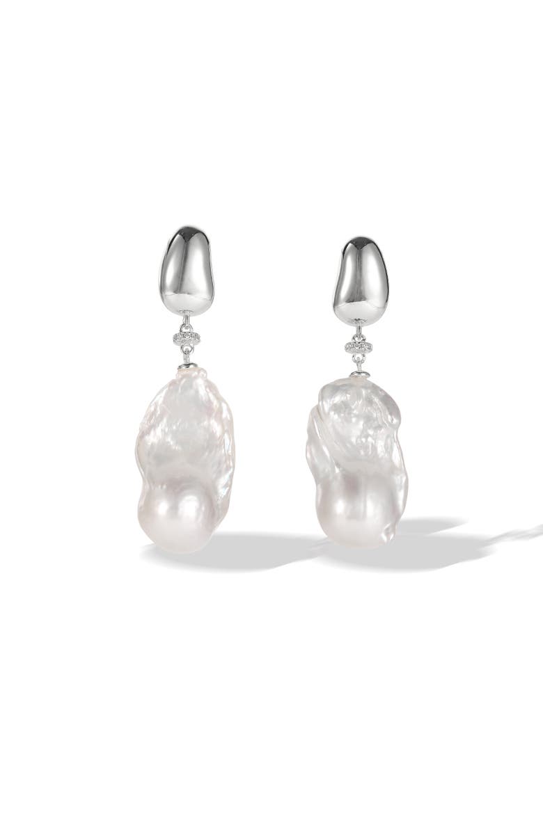 Classicharms Doris Large Freshwater Baroque Pearl Drop Earrings, Main, color,