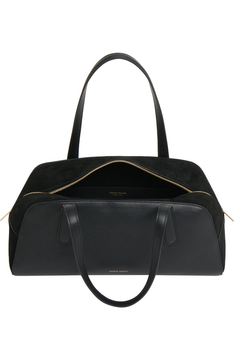 Mansur Gavriel Helios Top Handle Bag, Alternate, color, Black