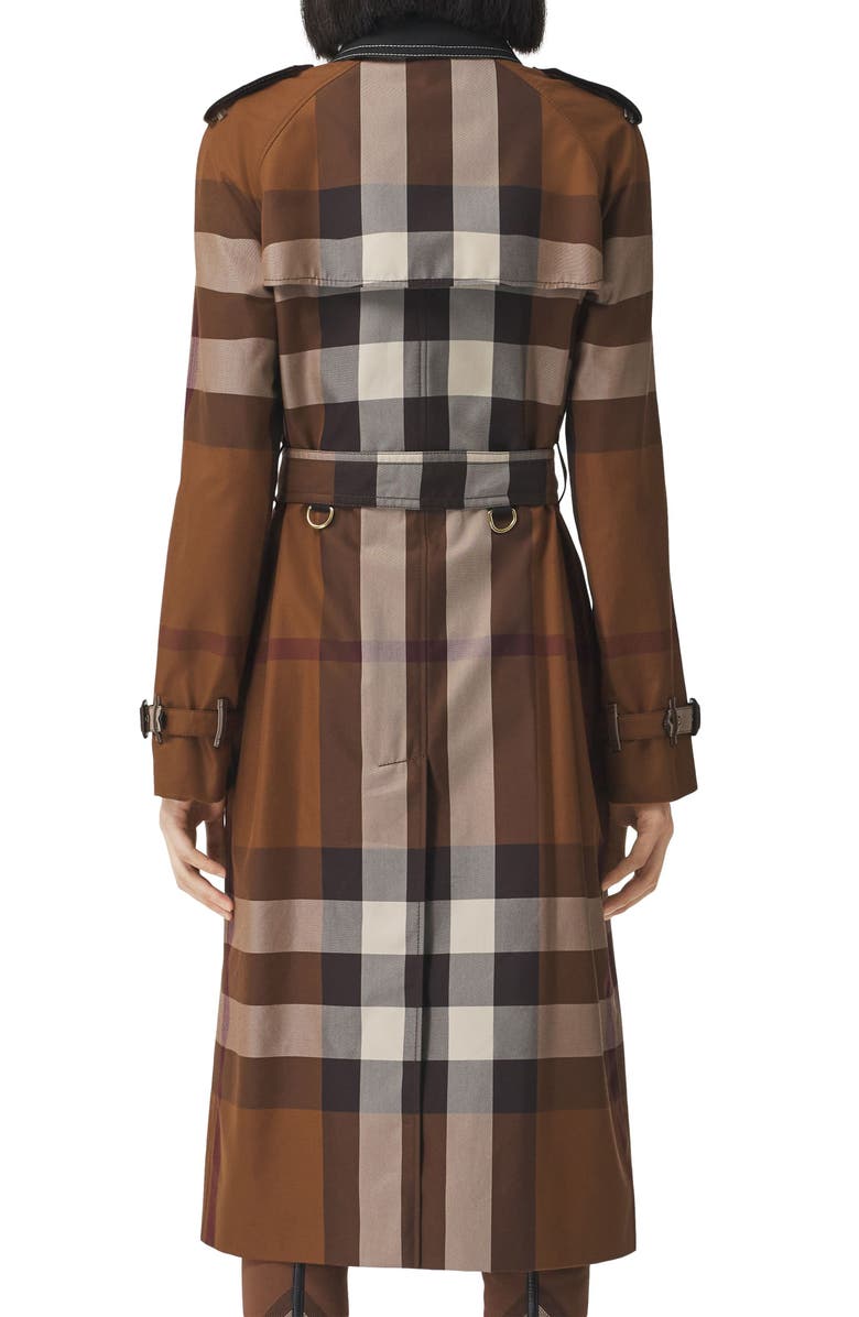 Burberry Check Waterloo Fit Double Breasted Trench Coat, Alternate, color, 