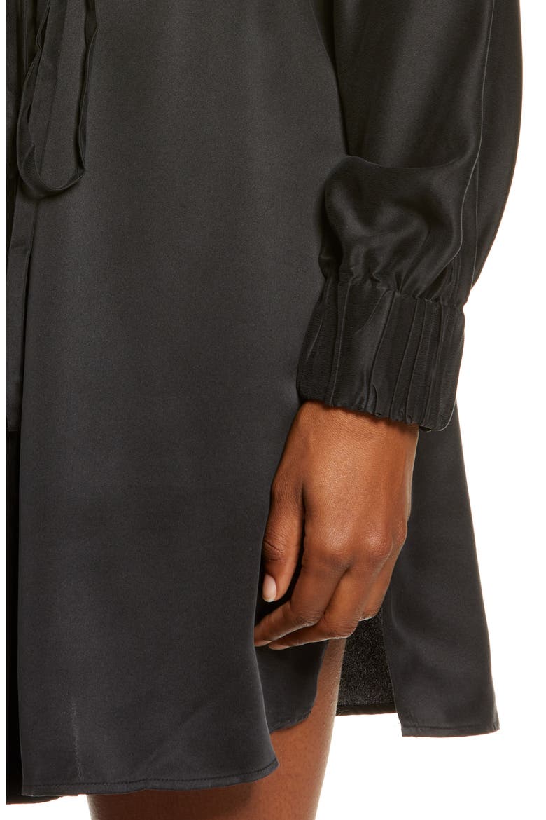 Washable Silk Robe, Alternate, color, IMMERSED BLACK