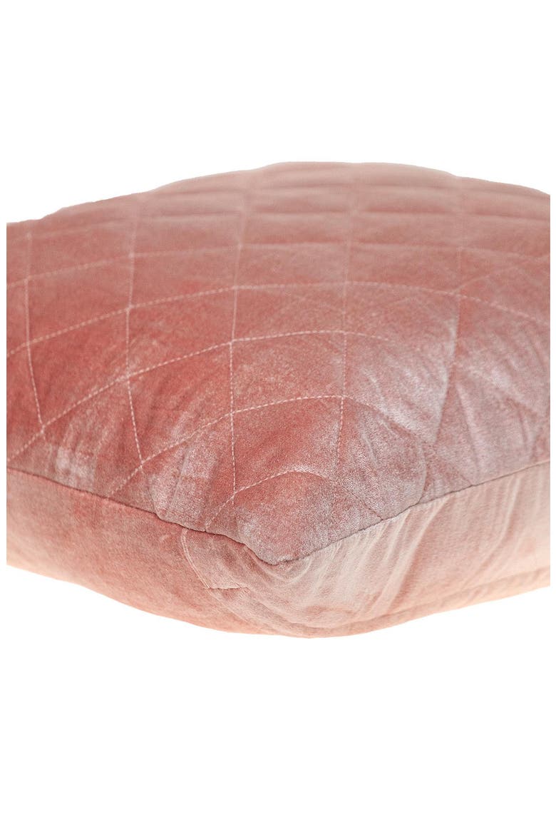 Milo Quilted Throw Pillow, Alternate, color, PINK