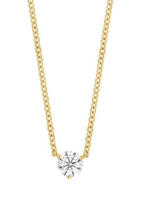 Solitaire Diamond Pendant Necklace