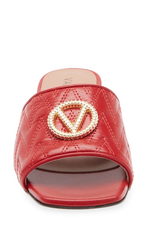 Valentino By Mario Valentino Afrodite Leather Sandal In Red