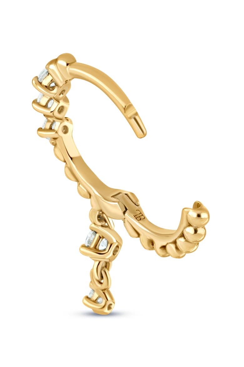 Mykonos Diamond Huggie Hoop Earrings, Alternate, color, 18K YELLOW GOLD