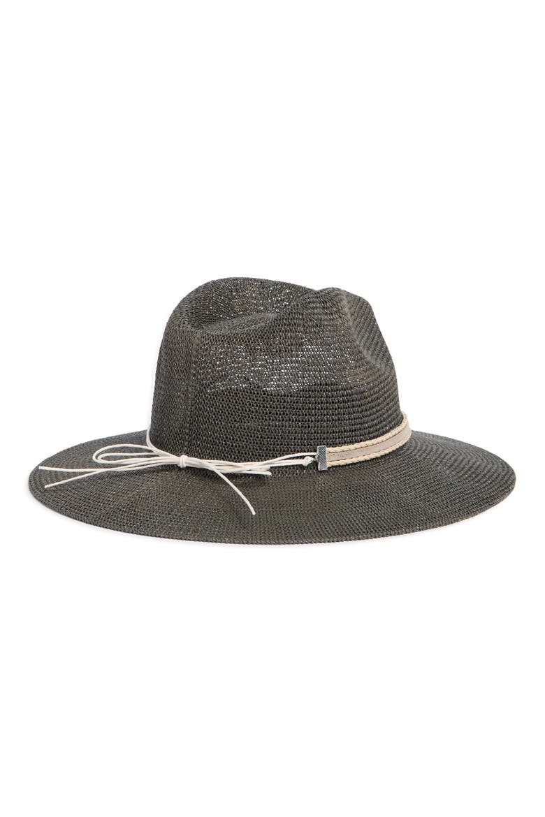 Sparkle Trim Panama Hat, Alternate, color, OLIVE KALAMATA