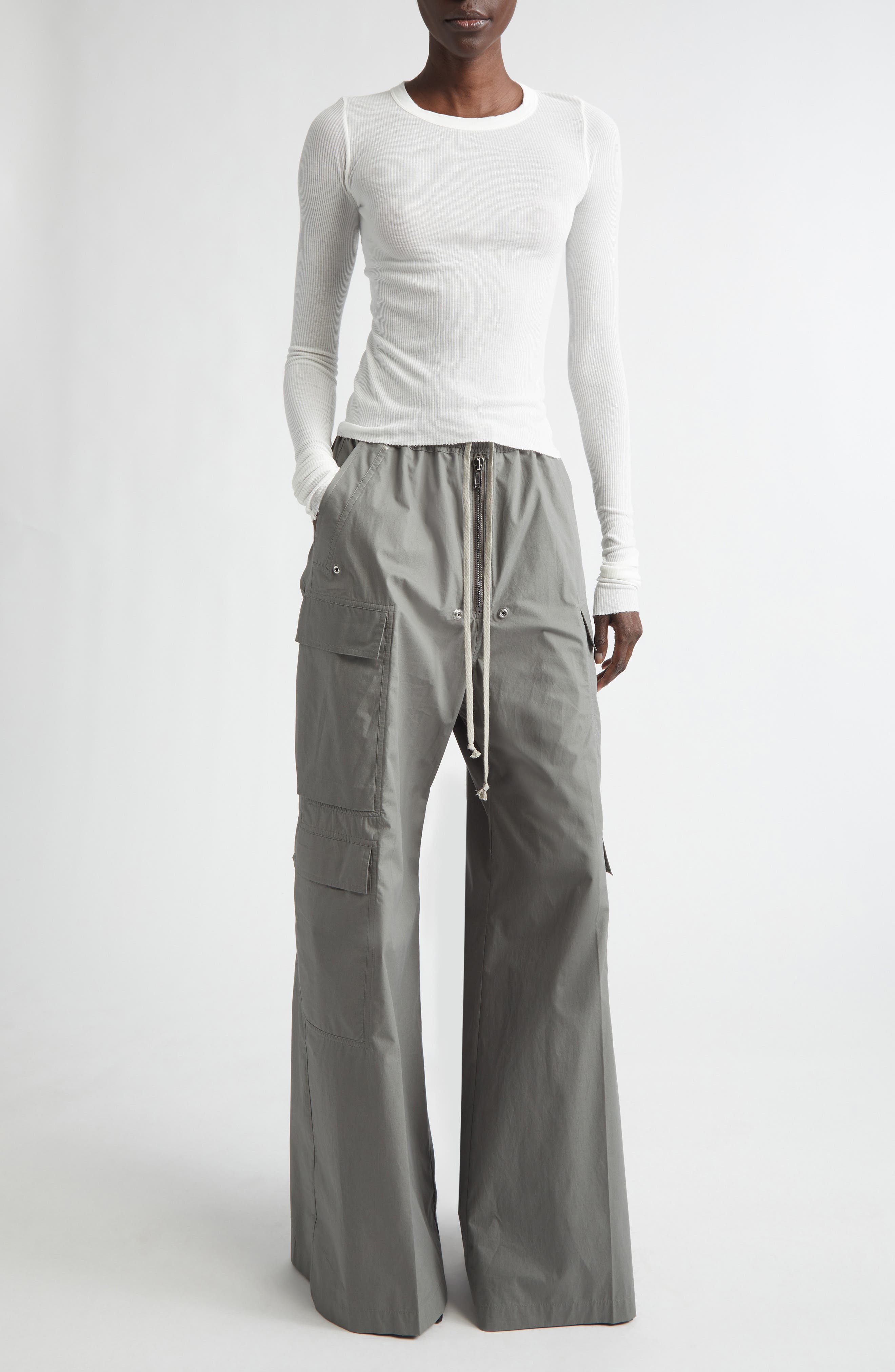 Crop Rib Long Sleeve T-Shirt - image 4