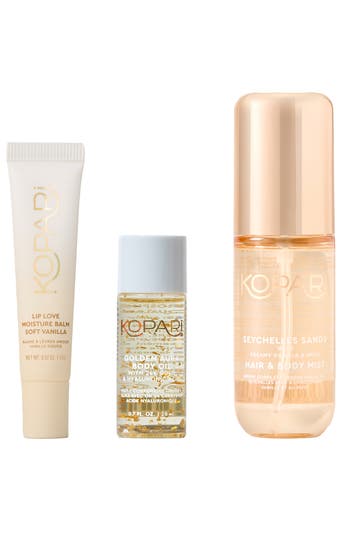 Kopari Sunkissed Vanilla Body & Lip Set $51 Value In Transparent