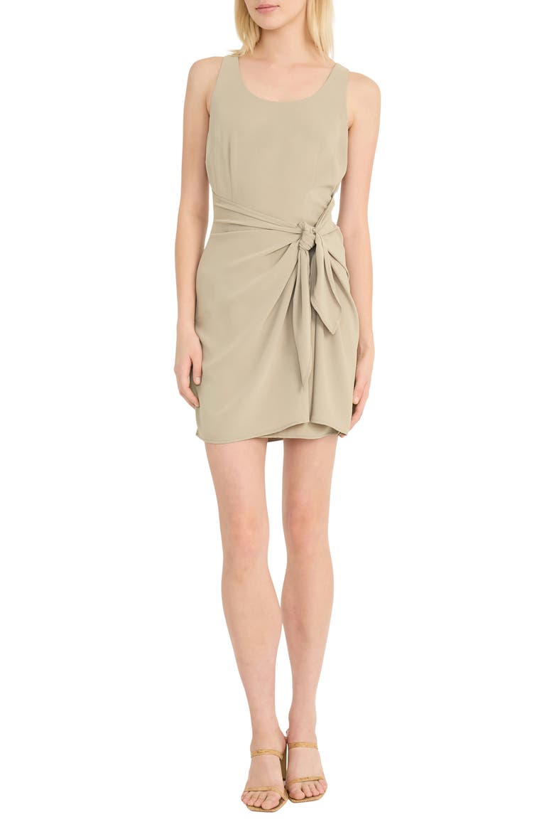 Square Neck Midi Dress, Main, color, MOSS