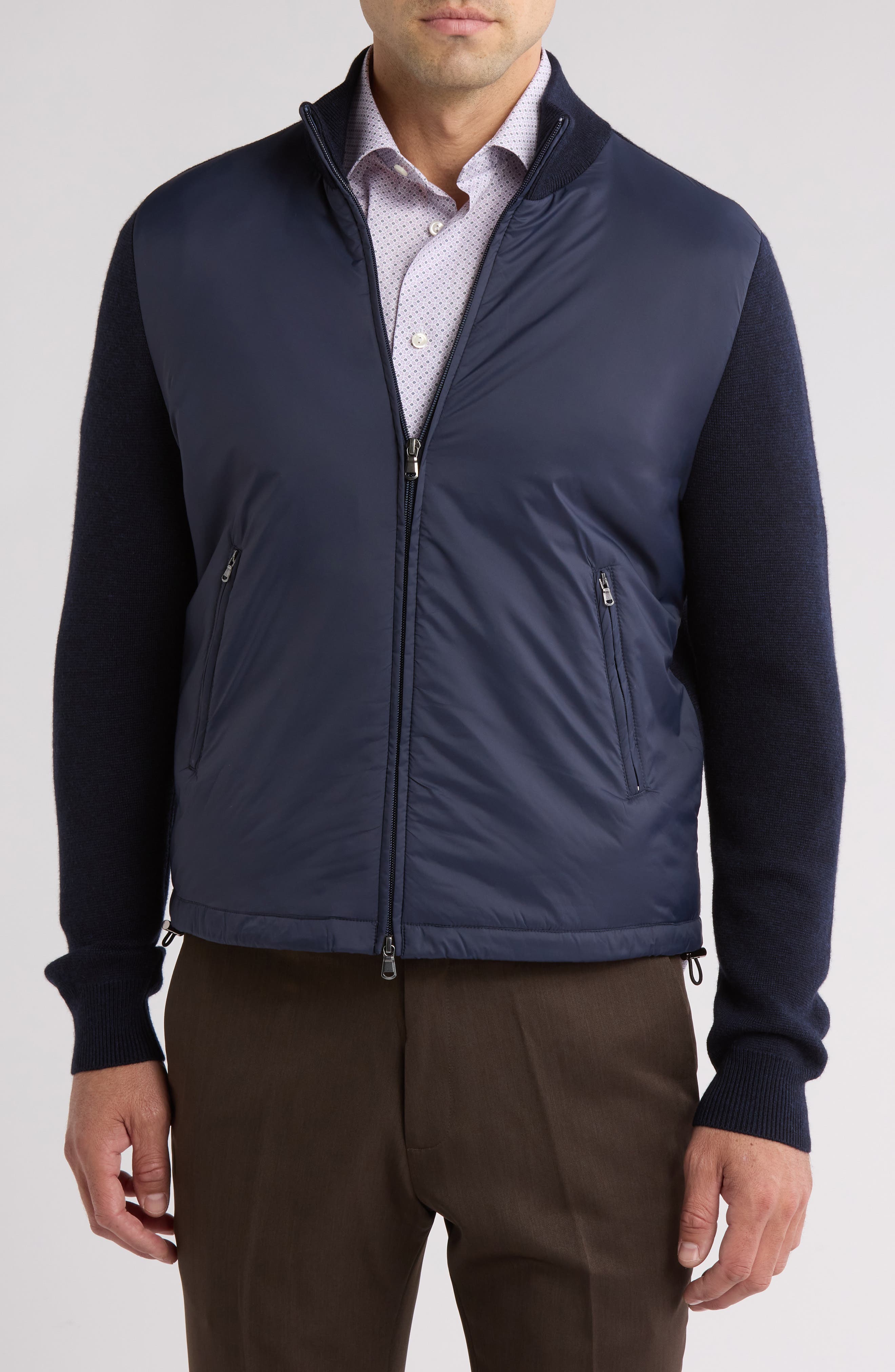 Bruno Magli Wool & Nylon Zip Jacket