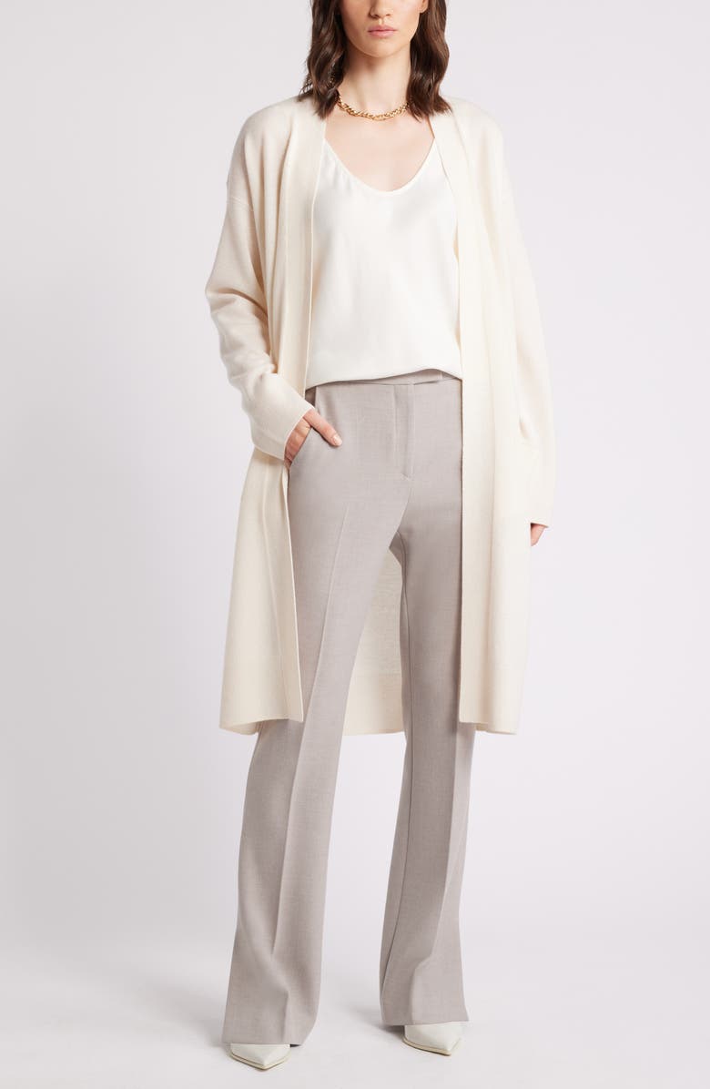 Nordstrom Satin Scoop Neck Tank, Alternate, color, Ivory Pristine