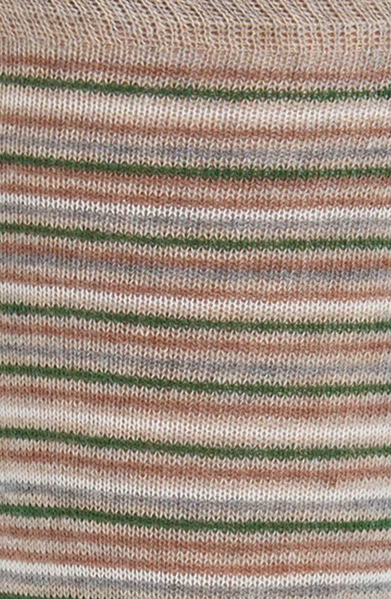 Nordstrom Stripe Cotton Blend Dress Socks, Alternate, color, Brown Multi