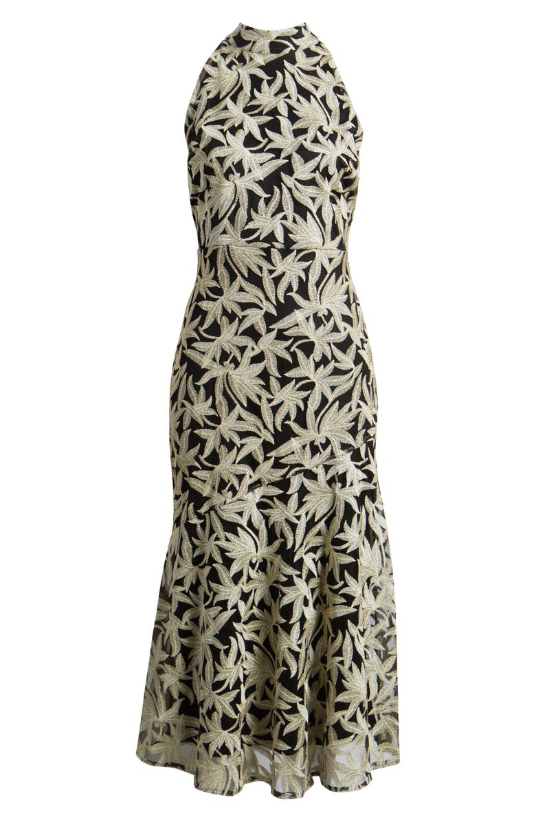 Sam Edelman Platinum Leafy Embroidered Maxi Dress, Alternate, color,