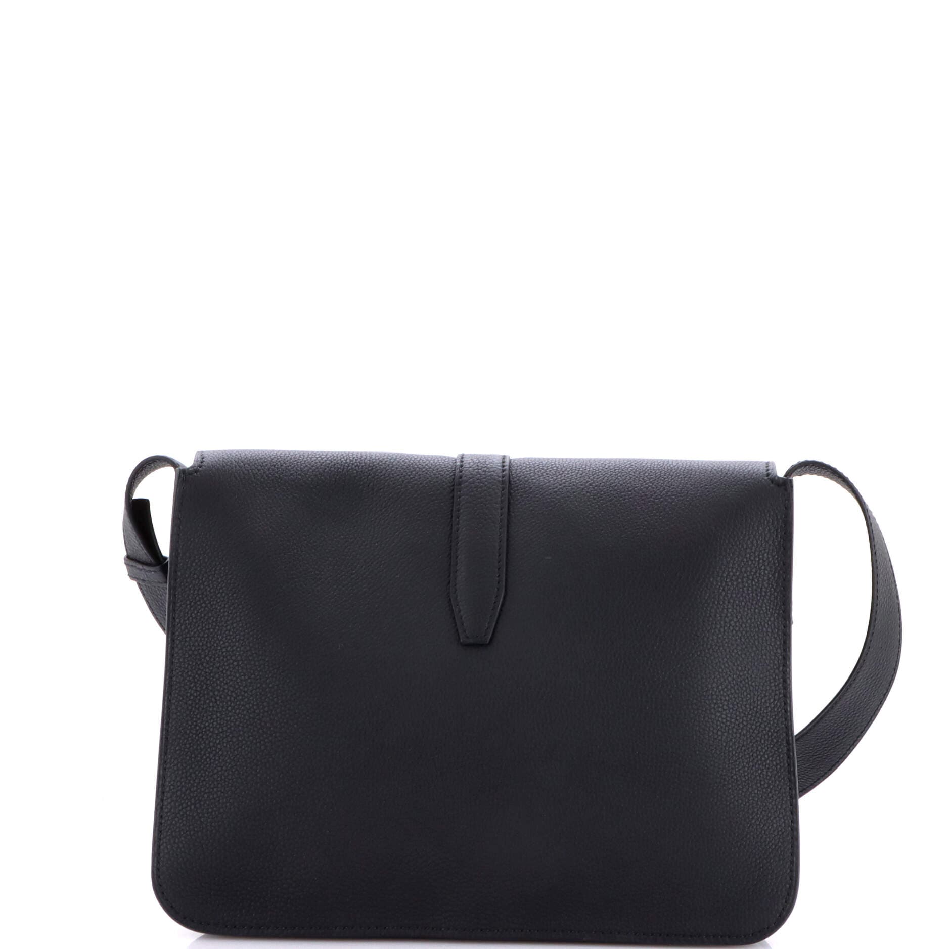 Pre-Owned Hermes Steve Light Junior Messenger Bag Togo, Alternate, color, Noir