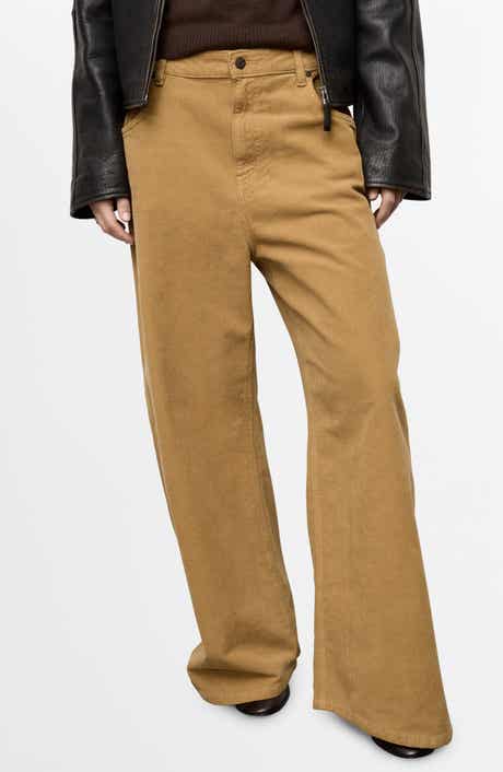 MANGO Wide Leg Corduroy Pants