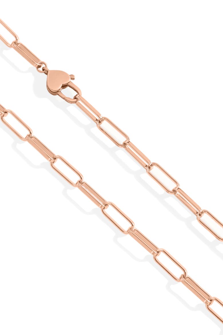 Heart Padlock Necklace, Alternate, color, Rose Gold Plated