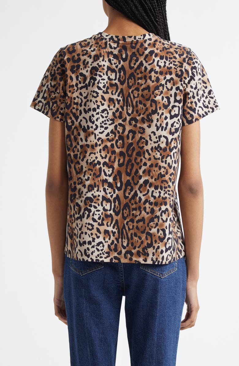 Cinq à Sept Leopard Paris NY Graphic T-Shirt, Alternate, color, Black/ Sahara