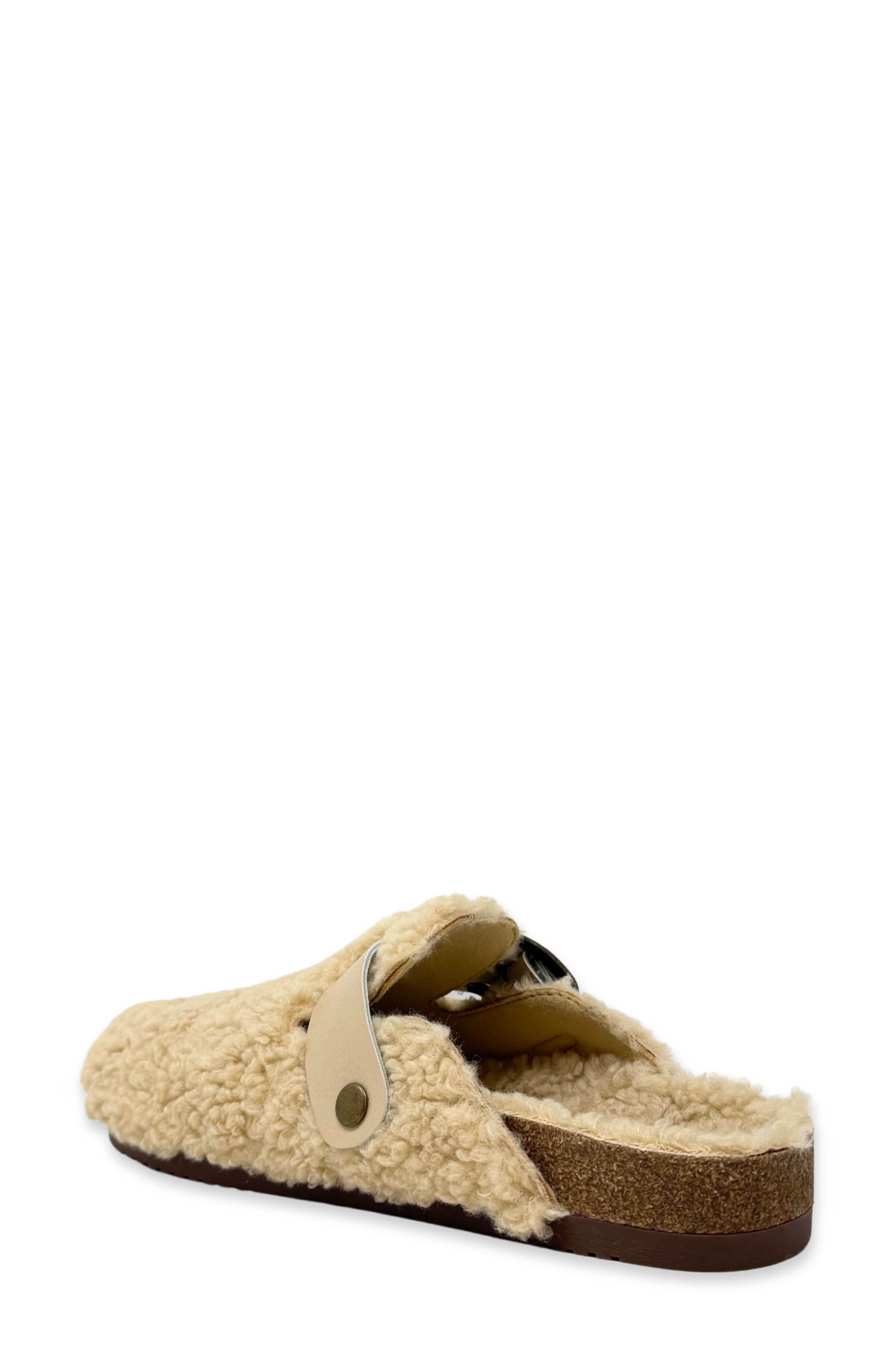 Teagan Faux Fur Clog, Alternate, color, TAUPE FUR