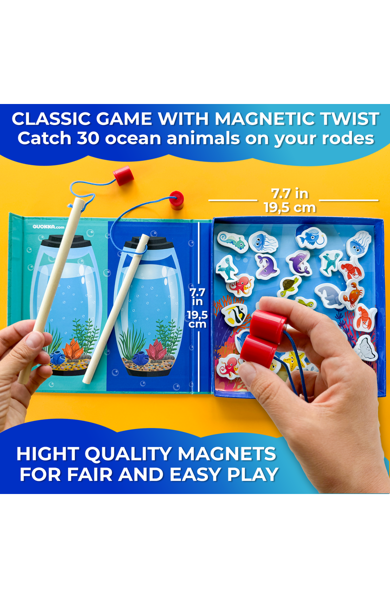 Quokka Magnetic Travel Games Collection for Kids, Alternate, color, Magnet Fishing