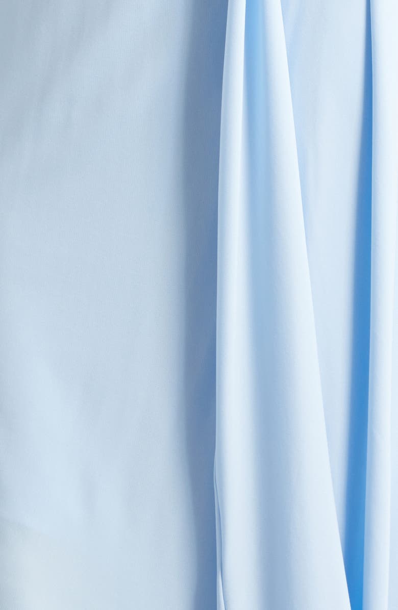 Acne Studios Duny Asymmetric Crepe Midi Dress, Alternate, color, Light Blue