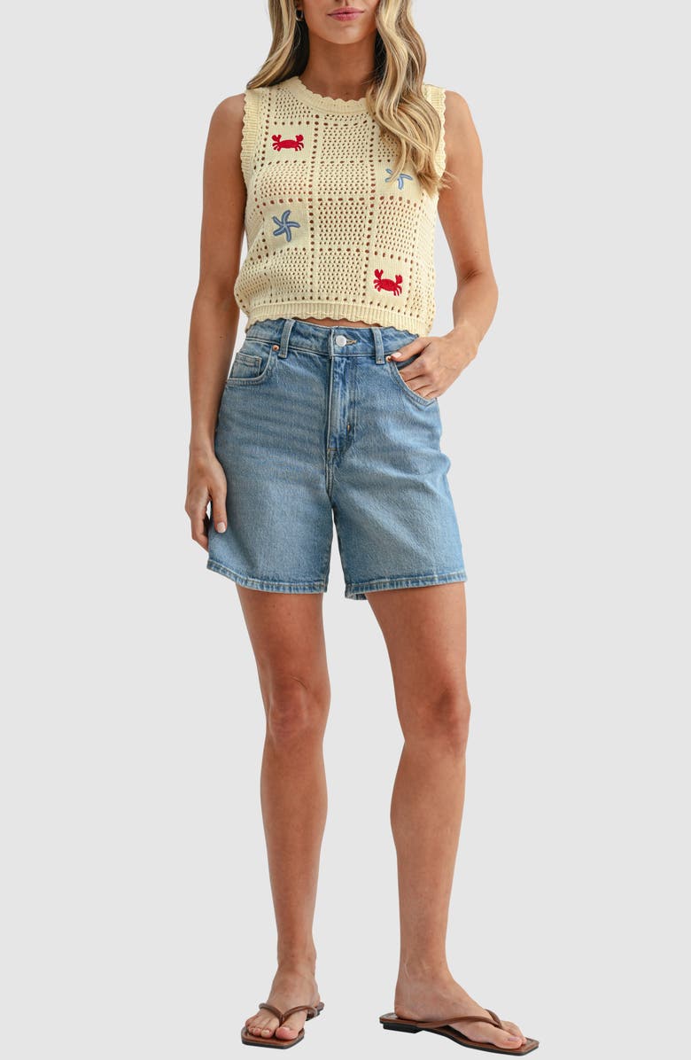 Lush Embroidered Knit Tank, Alternate, color, Butter Yellow