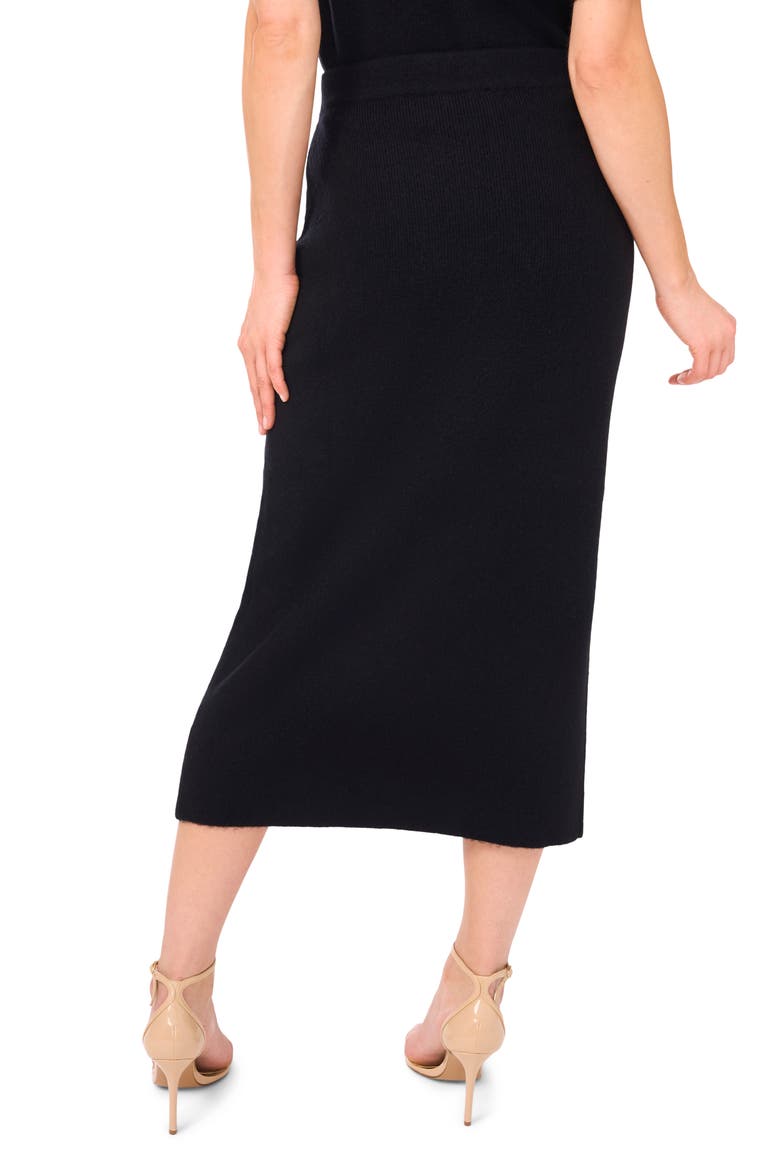Rib Sweater Midi Skirt, Alternate, color, RICH BLACK