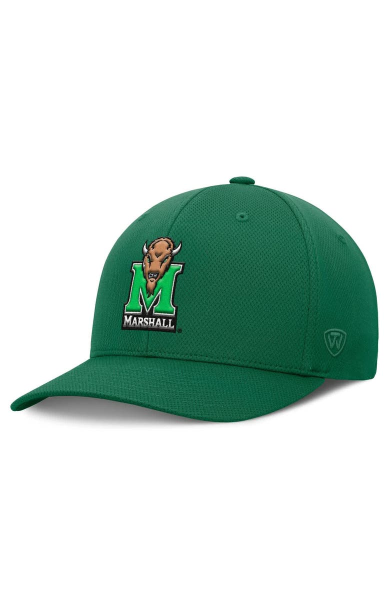 TOP OF THE WORLD Men's Top of the World Kelly Green Marshall Thundering Herd Reflex Flex Hat, Alternate, color, Kelly Green