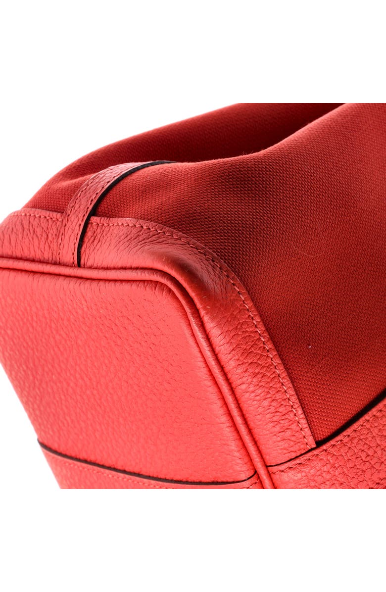 Pre-Owned Hermes Garden Party Tote Toile and Leather 30, Alternate, color, Rouge Tomate