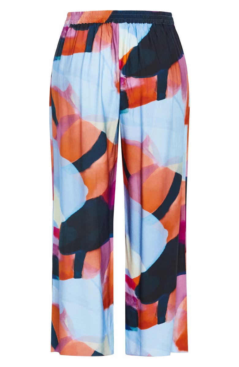 City Chic Aspect Level Print Wide Leg Pants, Alternate, color, Aspect