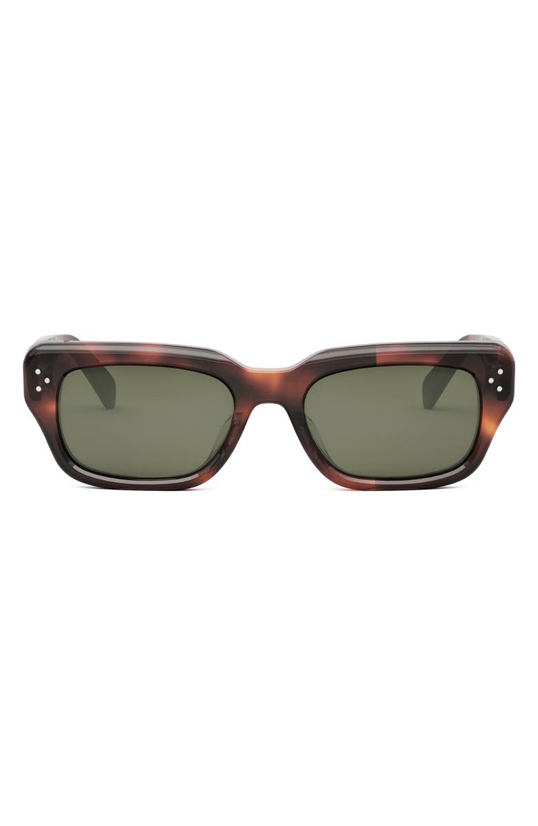 CELINE Bold 3 Dots 54mm Rectangular Sunglasses, Main, color, 