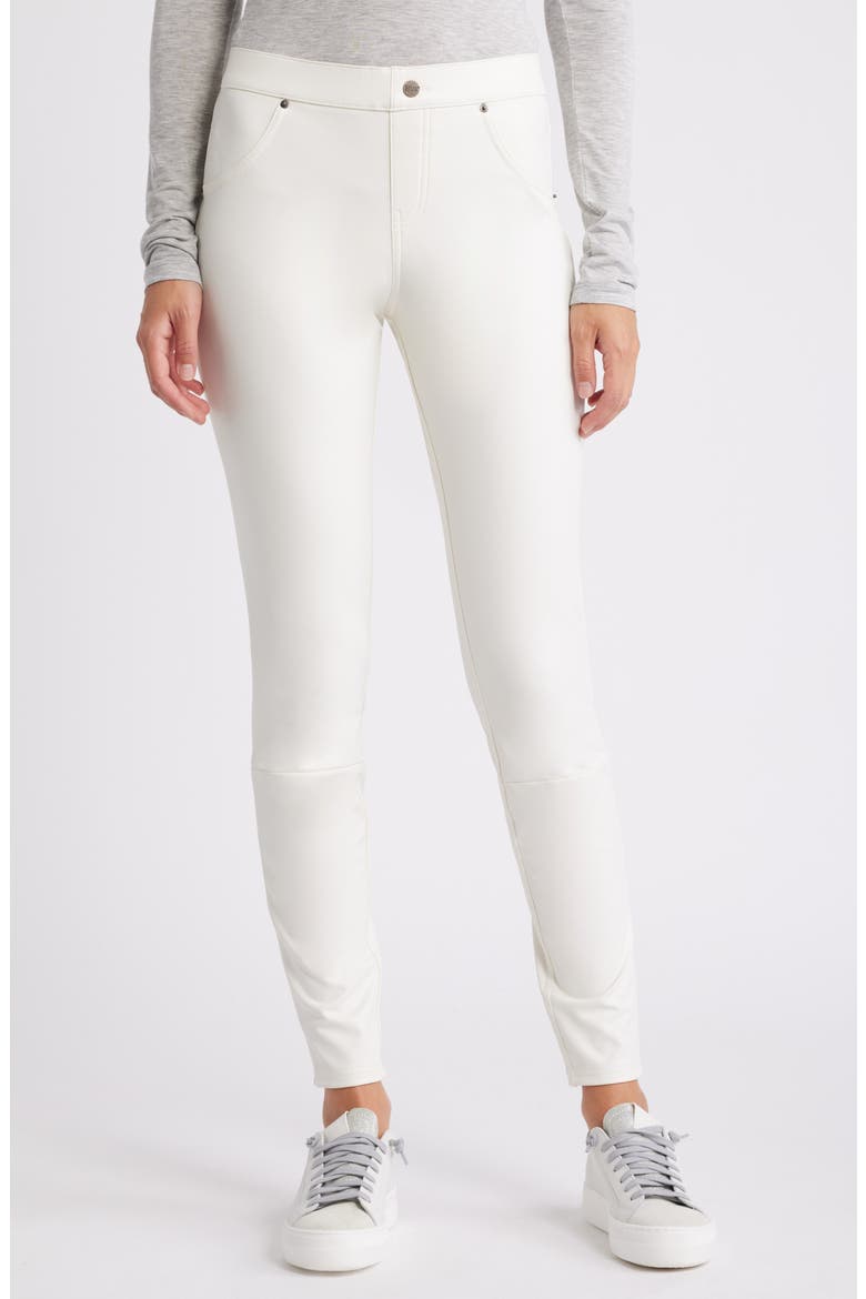 Faux Leather Leggings, Main, color, STAR WHITE