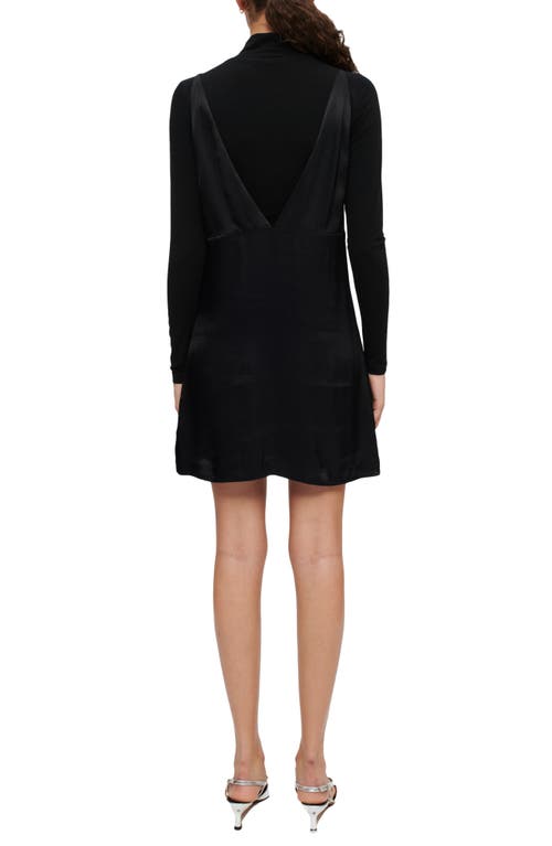 Maje Radeau Mini Dress In Black