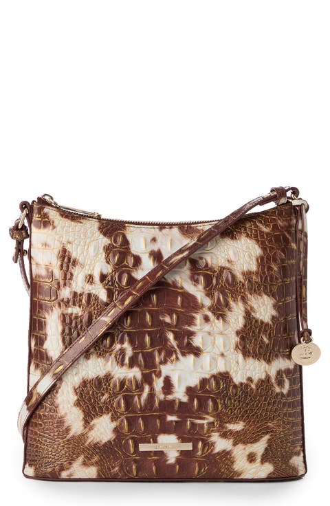 Katie Croc Embossed Leather Crossbody Bag