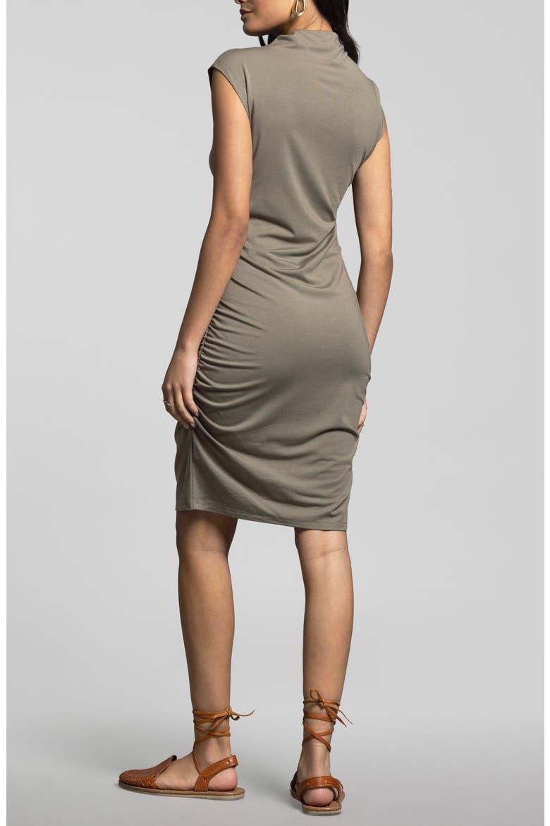 Bonnie Ruched Body-Con Dress, Alternate, color, SMOKEY OLIVE