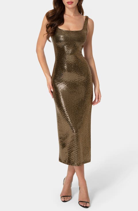 Disco Dot Tank Midi Dress