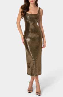 Disco Dot Tank Midi Dress